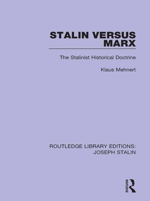 cover image of Stalin Versus Marx